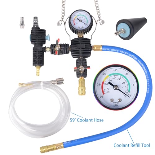 DAYUAN 28Pcs Universal Radiator Pressure Tester Kit Coolant Pressure Tester - color: Red
