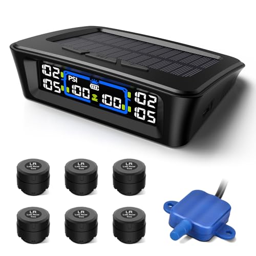 Tymate TM12 RV Tire Pressure Monitoring System,TPMS 6 Sensors & Booster Kit - size: 6 Sensors+Repeater