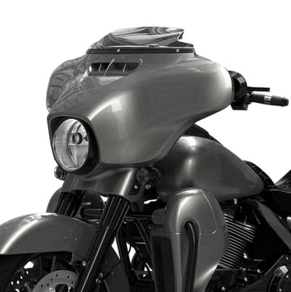 HR3 Industrial Gray Batwing Outer Fairing Body + Vent Trim Compatible with 2014-2023 Harley Touring Electra Glide Street Glide Ultra Limited - color: Industrial Gray