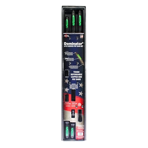 Mayhew Tools 61366GN Dominator Pry Bar, Green, 5-Piece Curved - color: Green, size: 5-Piece Curved
