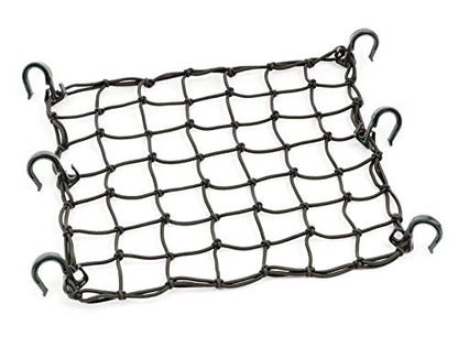 PowerTye 50152 Black 15inX15in Cargo Net featuring 6 Adjustable Hooks & Tight 2inx2in Mesh - color: Black