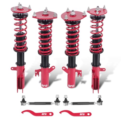 BFO Coilovers for Toyota Camry 2007-2011, for Toyota Avalon 2007-2011, for Lexus ES350 2007-2012, Height Adjustable Full Coilovers Suspension Kit, Preset Damping Shock Absorber, Lowering Kit Red