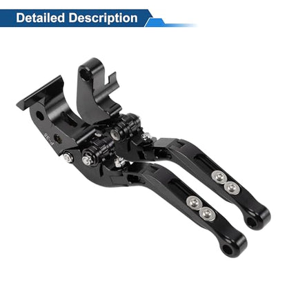 Brake Clutch Levers for Suzuki GSXR600 06-25 1 Pair Black - color: Solid Black