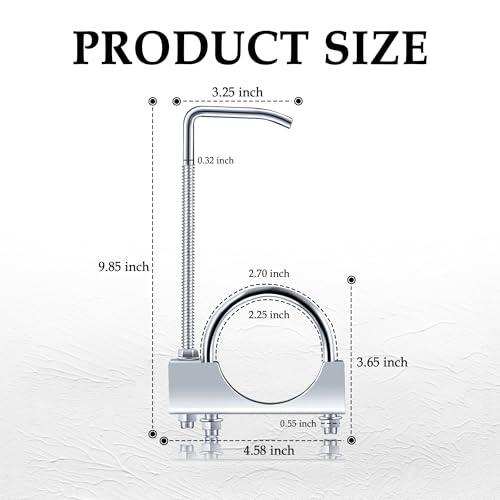 2.25 inch Exhaust Clamp with Hanger,Heavy Duty Exhaust Hanger with Clamp for 2-1/4" Exhaust Pipe,Universal Muffler Hanger Automotive Tools for Most Car Truck EExhaust Systems (2.25 inch) - color: 2.25 Inch