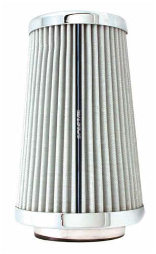 Spectre Universal Clamp-On Air Filter: High Performance, Washable Filter: Round Tapered; 3 in/3.5 in/4 in Flange ID; 8.75 in (222 mm) Height; 6 in (152 mm) Base; 4.75 in (121 mm) Top, SPE-9738