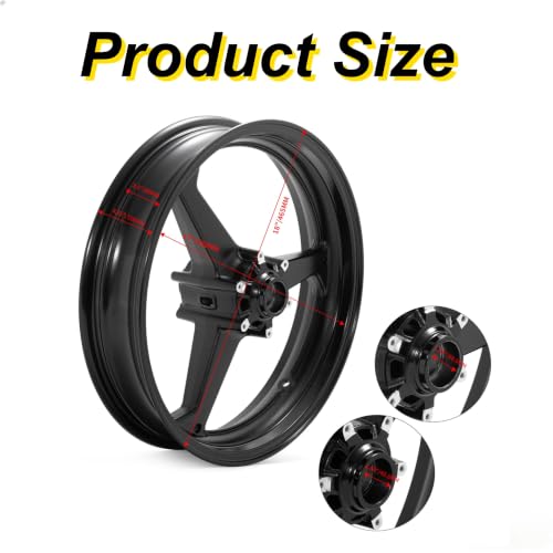 17"x3.5" Front Wheel Rim for Honda CBR600RR 2003-2006 - color: Black, size: CBR600RR 2003-2006