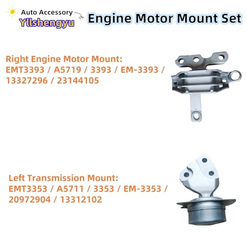 Engine Motor Transmission Mount Kit for Malibu 2013-2015 L4 2.5L - size: 2013-2015 Malibu L4 2.5L