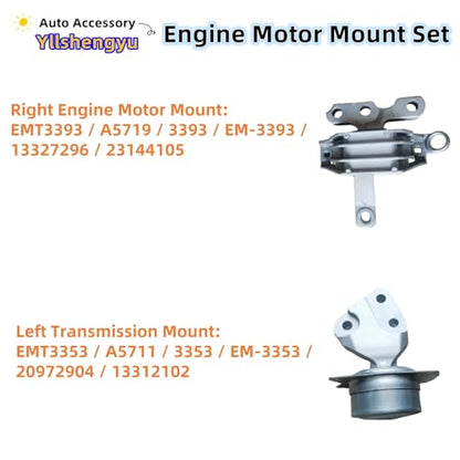 Engine Motor Transmission Mount Kit for Malibu 2013-2015 L4 2.5L - size: 2013-2015 Malibu L4 2.5L