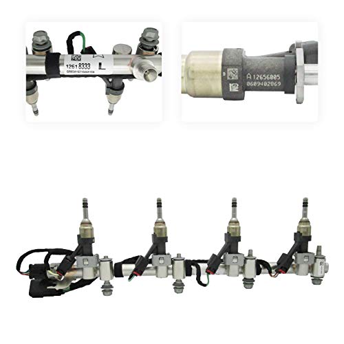 OEM Fuel Injection Assembly 12687244 Fuel Rail Harness Injectors w/Pressure Sensor 12673824 Left Side 5.3L 6.2L V8 - size: 1 FIR + 1 IH + 1 Rail Press Sens + 4 Injectors