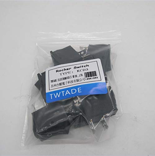 TWTADE / 8Pcs Boat Rocker Switch Latching ON/Off SPST 2 Pin 2 Position Car Auto Boat Rocker Toggle Switch Snap AC 250V/16A 125V/20A KCD3-101 - color: Black-ON/Off - KCD3, size: Narrow Rectangle