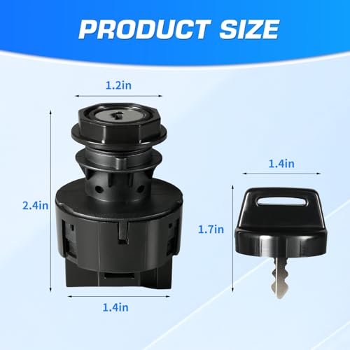 Ignition Switch for Polaris Sportsman 400 500 600 700 800 Ranger 400 425 500 570 700 800 900 1000 RZR 570 800 900 1000, 4011002 4012165 Off/Run/Start 6 Pin 3 Position - style: 3 Position - OFF/RUN/START