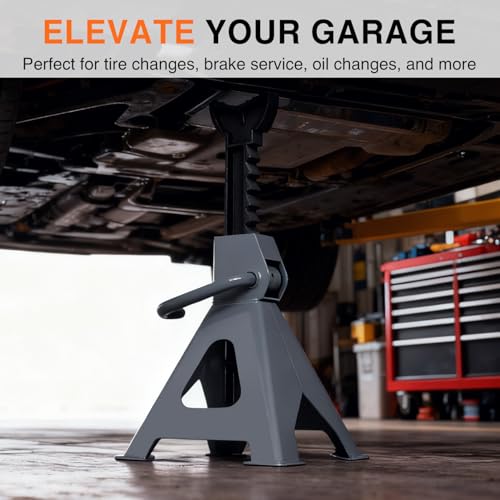 Nilight 2-Ton Jack Stands, 4,400 lb Capacity, Adjustable Height, 1 Pair - size: 2T