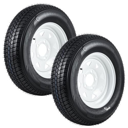 GarveeTech ST175/80D13 Trailer Tire and Wheel Assembly, 5 Lug, Set of 2 - size: ST175/80D13, style: 5 Lug