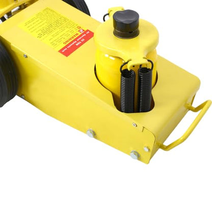22 Ton Hydraulic Floor Jack Metal Yellow Unmatched Strength Heavy-Duty Tasks Commercial Use