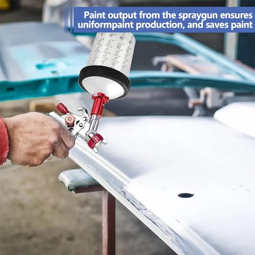 YAYODS 25 Pack Disposable Paint Sprayer Gun Cup Liners and Lid System for Spray Gun, Paint Cups 22 Ounce (650ml) Kit with 25 Mixing Cup Liners, 25 Lids, 10 Plugs, 1 Hard Cup with Retainer Ring