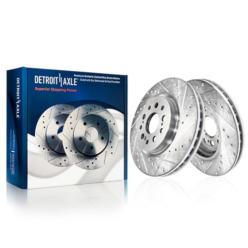 Detroit Axle - 4pc Drilled Slotted Brake Rotors for 2017-2021 Honda Clarity - size: 4R53306/kit