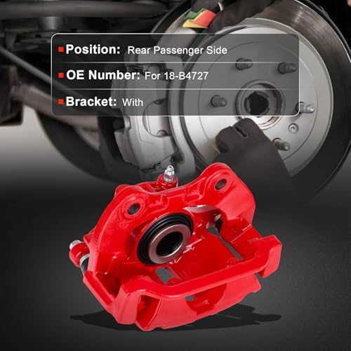 cciyu Rear Right Disc Brake Caliper Assembly With Bracket 18-B4727 - size: Rear Right[18-B4727]