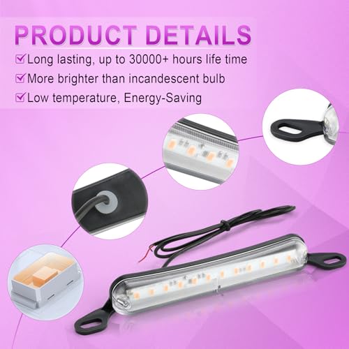 LivTee License Plate Light, Extremely Bright LED License Plate Lights Assembly for Trailer UTV ATV Truck RV Boat, Purple - color: Purple