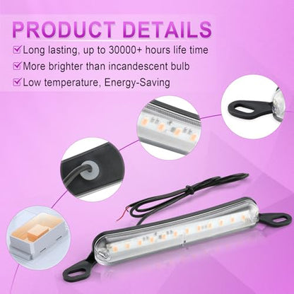 LivTee License Plate Light, Extremely Bright LED License Plate Lights Assembly for Trailer UTV ATV Truck RV Boat, Purple - color: Purple