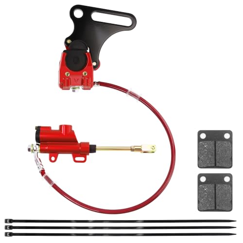 PRO BAT 15mm Hydraulic Rear 110cc Pit Bike Brake Assembly Kit w/Brake Pad - color: Red Brake Assembly, size: 15mm Brake Caliper Assembly