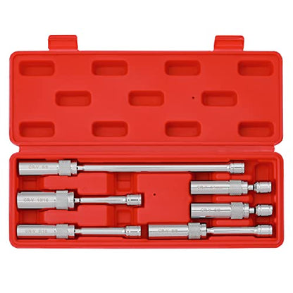 Mayouko 6PCS 3/8" Drive Thin Wall Magnetic Swivel Spark Plug Socket, 12 Point, 1MM Thin Wall, 14MM, 9/16", 5/8", 13/16"