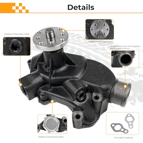 Water Pump Assembly Compatible With Mercruiser OMC Volvo Penta Sierra Mallory GM Marine Small Block Engines 4.3L 5.0L 5.7L V6 V8 Replacement for 3853850 18-684M