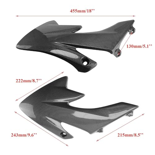 PRO BAT 7 PCs Carbon Fibre Plastic Fairing Fender Kit - color: Black Carbon Fiber Fender Kit