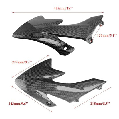 PRO BAT 7 PCs Carbon Fibre Plastic Fairing Fender Kit - color: Black Carbon Fiber Fender Kit