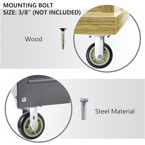 5" X 2" Rigid Caster Bracket, Zinc Plated Steel Yoke and 4" X 4 1/2" Plate, Heavy Duty Caster Fork- Capacity Up to 1000 LBS Replacement（4 Rigid） - color: Rigid Bracket, size: 5"×2"