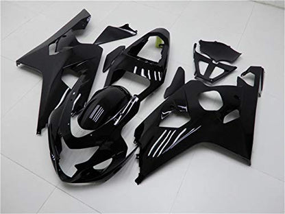 YTL Glossy Black Full Fairing Fit for Suzuki 2004-2005 GSXR 600/750 - color: 003 Glossy Black