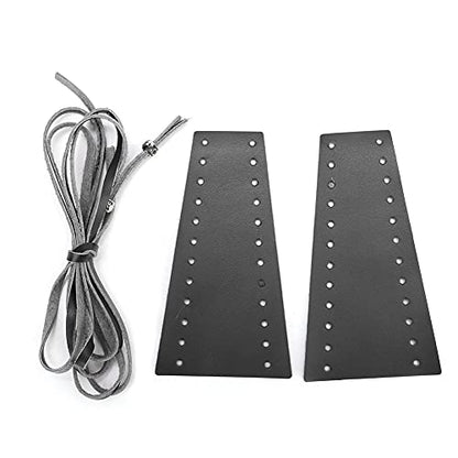 Qiilu Black Leather Motorcycle Brake Clutch Covers, 2pcs Motorcycle Lever Covers 15-18MM/0.59-0.71in Fringe Fit for/