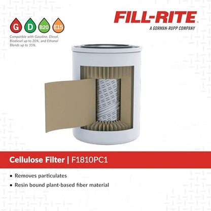 Fill-Rite F1810PC1 10 Micron Particulate 25 GPM Clear Bowl Fuel Filter with 1" Filter Head - style: 25 GPM Particulate Clear