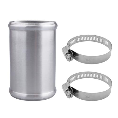 AC PERFORMANCE OD 2.5" Aluminum Tube Hose Joiner with Clamps - size: 2.5" (63mm)
