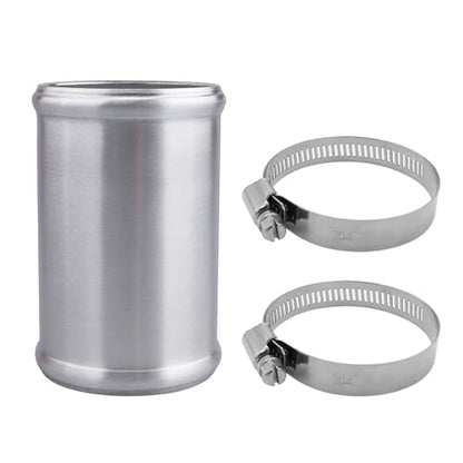 AC PERFORMANCE OD 2.5" Aluminum Tube Hose Joiner with Clamps - size: 2.5" (63mm)
