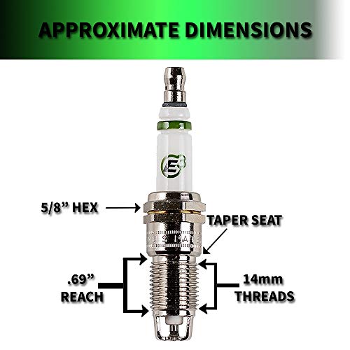 E3 Spark Plugs E3.62 Premium Automotive Spark Plug w/DiamondFIRE Technology (Pack of 2) - size: 1 Count (Pack of 2)