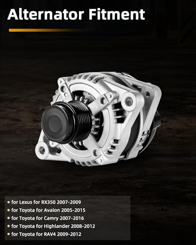 OCPTY Alternator for Toyota for Camry 2007-2016,for RAV4 2009-2012 - size: 100AMP, style: for Toyota Avalon 2005-2015,for Camry 2007-2016