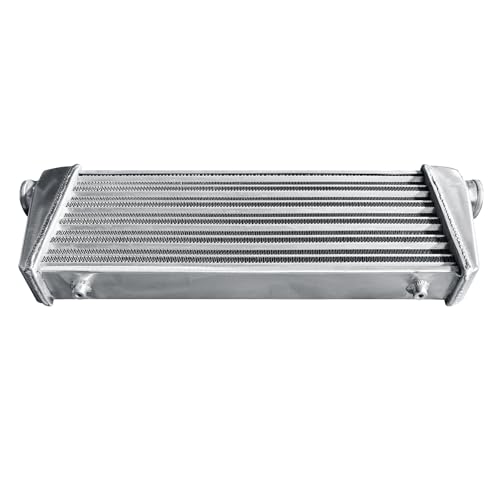 Universal Intercooler 28''x10''x2.7" Front Mount Intercooler 2.2'' Inlet and Outlet Aluminum Turbo Intercooler Direct Replacement for Any Turbo Charger system - size: 28''x10''x2.7" 2.2''