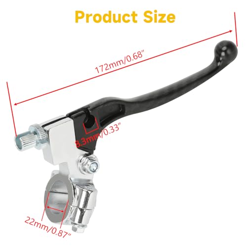 HIAORS 7/8" Mini Bike Clutch Brake Handle Lever Compatible with Predator 196cc 212cc Coleman CT200U CT200U-EX BT200X CT100U CC100X Baja DB30 MB200 SSR125 CRF50 CRF70 XR50 XR70 Pit Dirt Bike Parts - color: Black Striped