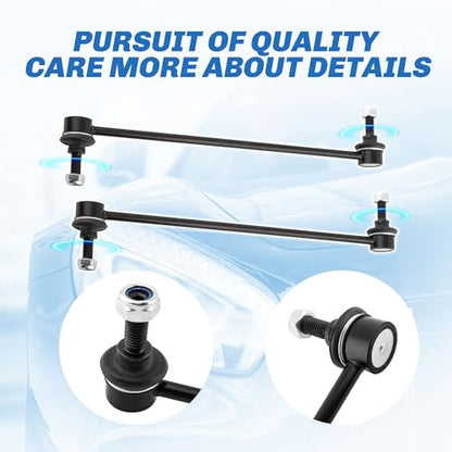 Sway Bar Link Front, Automotive Replacement Sway Bar Link Kits 2Pcs Compatible with Buick Enclave, Chevy Traverse, GMC Acadia, Saturn Outlook Stabilizer Sway Bar Links, K750155 - size: K750155