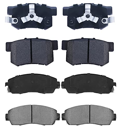 Replacement for Front & Rear Ceramic Disc Brake Pads Set 2007-2011 Honda CR-V 2010-2012 Acura RDX - style: D1086-D1521