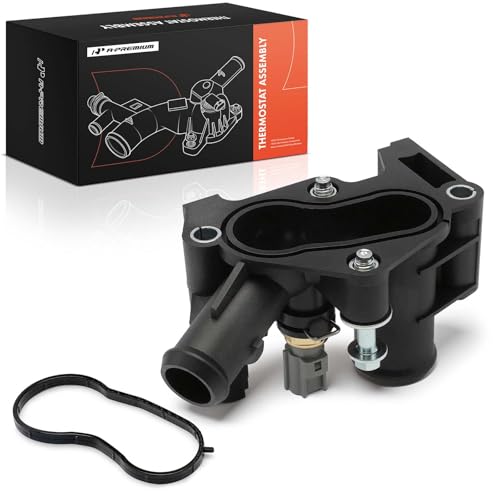 A-Premium Rear Engine Coolant Thermostat Housing Assembly with Sensor, Seal