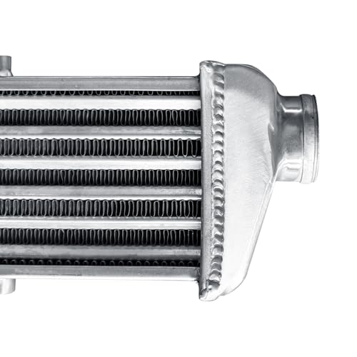 Universal Intercooler 16.5''x7''x2.7" Front Mount Intercooler 2.2'' Inlet and Outlet Aluminum Turbo Intercooler Direct Replacement for Any Turbo Charger system - size: 16.5''x7''x2.7" 2.2''