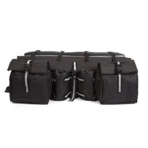 OHMOTOR ATV Cargo Bag Rear Rack Gear Bag Made of 600D Waterproof Fabric - color: Black