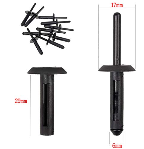 140Pcs Plastic Rivet Clips Retainer Kit Fender Liner Fastener Pop Rivet Auto Body Replacement Clip for Ford GMC,Jeep Wrangler 07-15,Dodge Avenger 08-14 - color: 140PCS