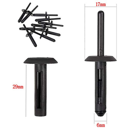 140Pcs Plastic Rivet Clips Retainer Kit Fender Liner Fastener Pop Rivet Auto Body Replacement Clip for Ford GMC,Jeep Wrangler 07-15,Dodge Avenger 08-14 - color: 140PCS