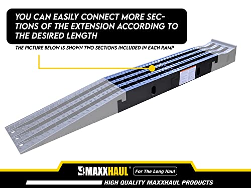 MAXXHAUL 50710 Middle Section (Extension) for 50709 Detachable Removable Poly Black Car Ramp Set (Pair) - style: Ramp Extensions