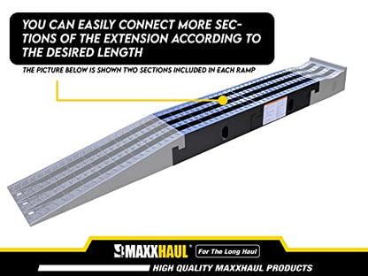 MAXXHAUL 50710 Middle Section (Extension) for 50709 Detachable Removable Poly Black Car Ramp Set (Pair) - style: Ramp Extensions