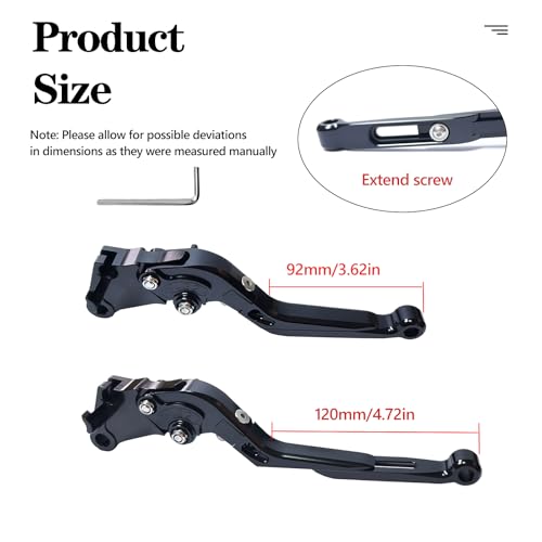 Brake Clutch Levers Replacement for ZX6R ZX6RR ZX636 2019-2025 - color: Black Green