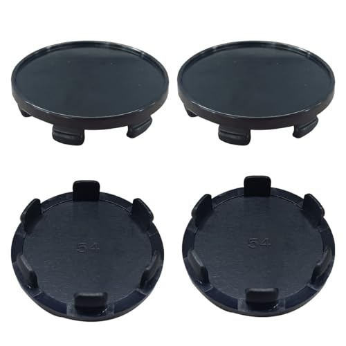 4PCS Wheel Center Cap, Snap-in Plastic Rim Center Hub Caps Cover, 2.12 '' (54mm) Outer Diameter, 1.85 '' (47mm) Inner Diameter, Car Accessories for Car, Truck, SUV (Black) - color: Black