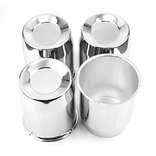 4Pcs 5.15in Center Caps Fit Truck Trailer RV SUV 5.15" Center Bore Wheels Rims, Carbon Steel Chrome Silver Push Through Hub Covers - color: Chrome Silver, size: 5.15in Hub Hole, 6.46in Tall